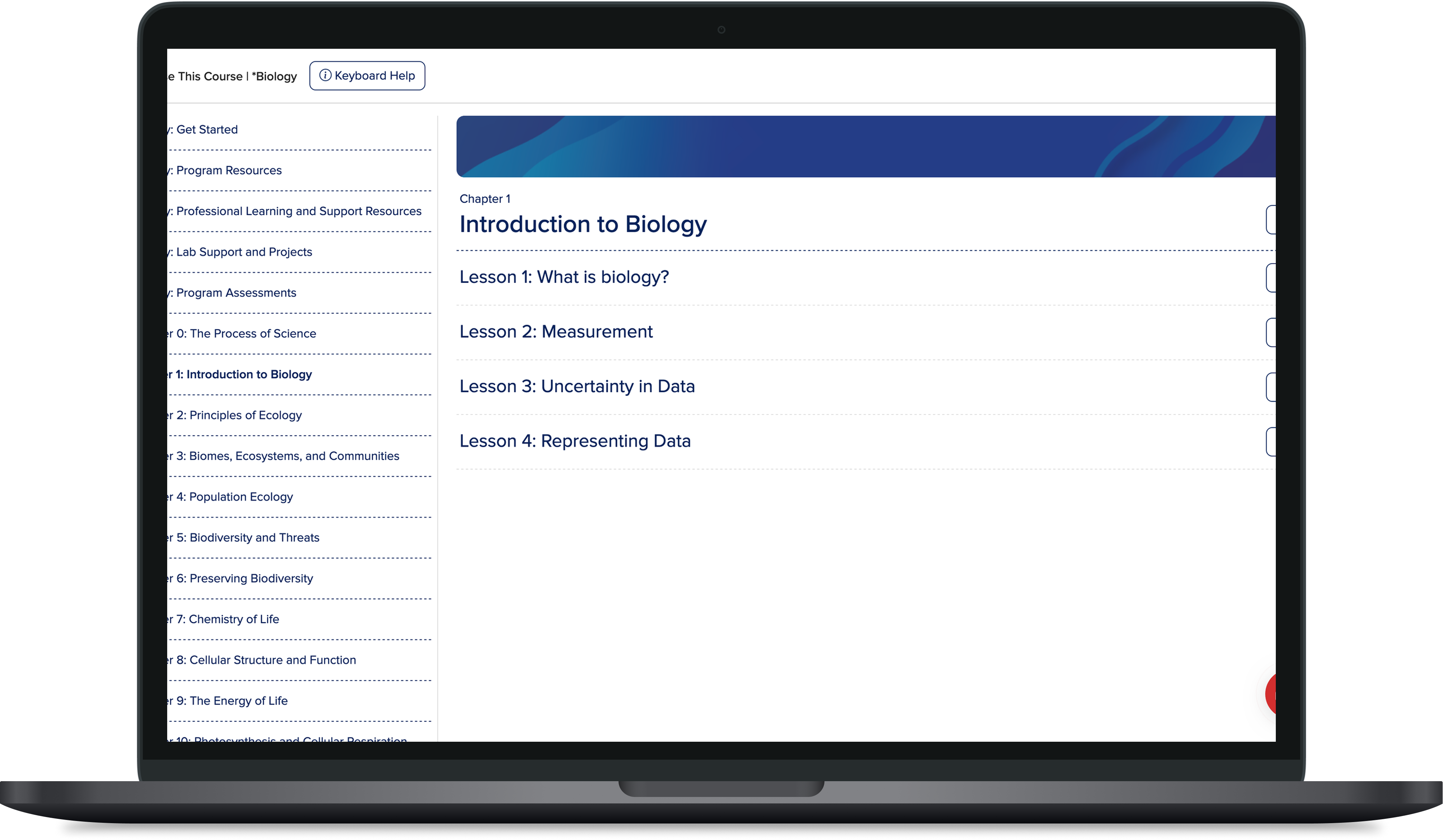 McGraw Hill Education on MacBook, course table of contents open to Chapter 1