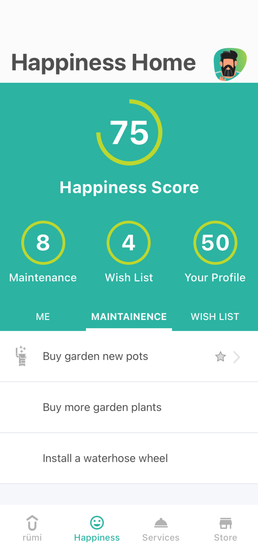 The ability for a user to select a persona at the beginning of the experience, allowing users to define their level of experience, goals, and comfort with home maintenance up front.